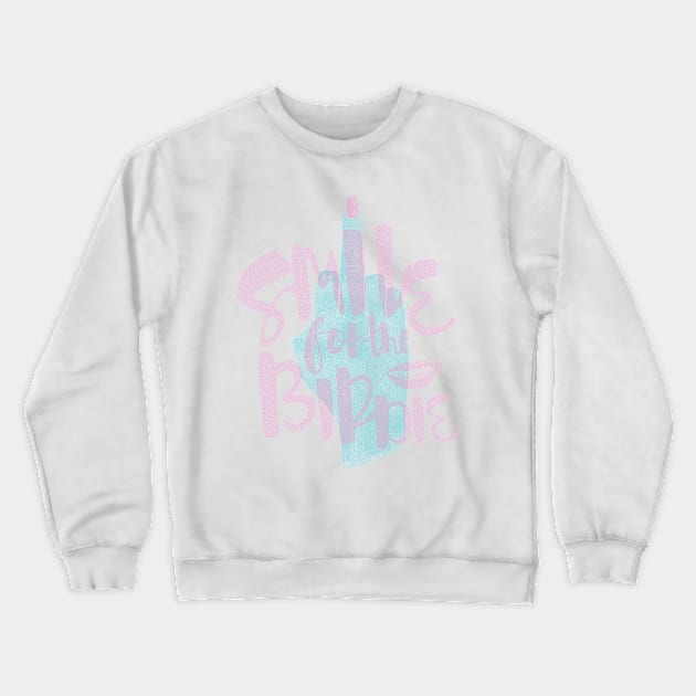 Smile for the Birdie Crewneck Sweatshirt by MidnightCoffee